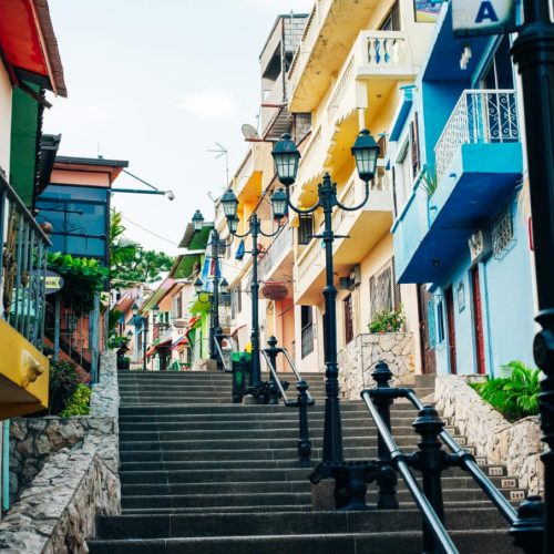 guayaquil-ecuador-february-2018-multicolored-houses-in-the-penas-district